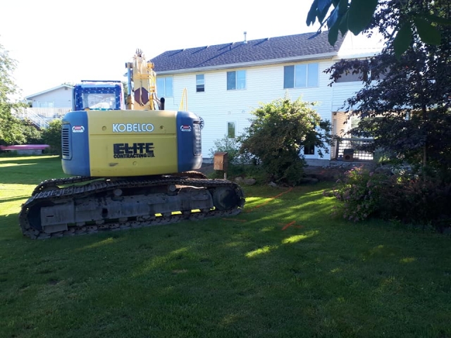 Our excavators can help with gardening projects