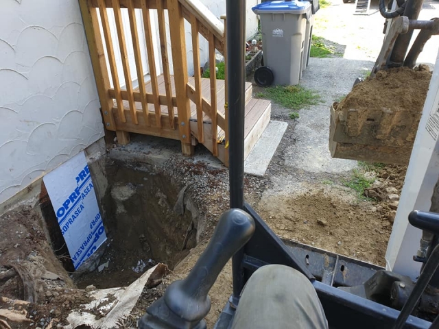 Our excavation work includes tearing down or constructing retaining walls for homeowners