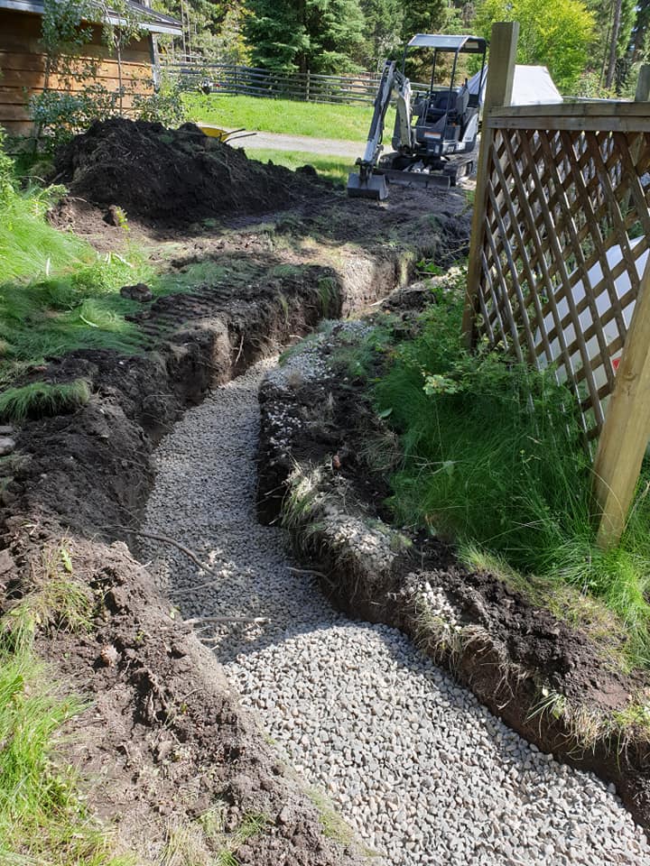We use excavators for gardening