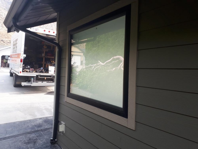 We installed a new window for the garage