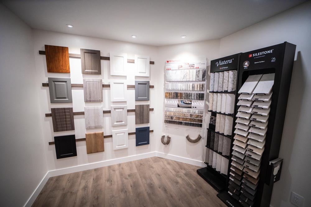 Kamloops renovation and home builder showroom material